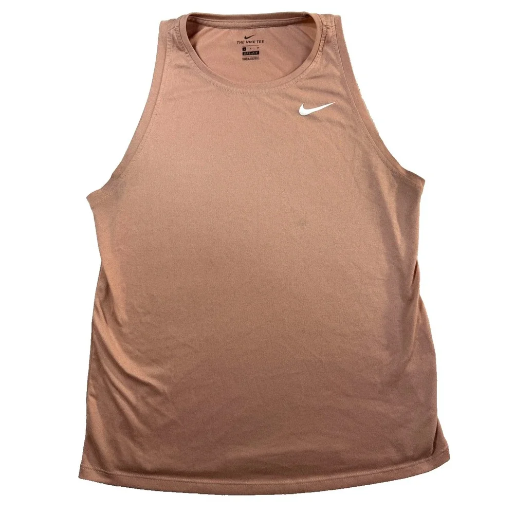 Nike Tank Top Womens Small Pink Dri-Fit Athletic Running Gym Lightweight
